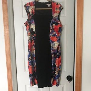 dress with patterned side panel plus size